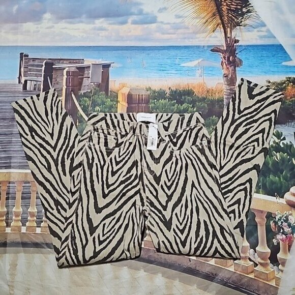 Current/Elliott Zebra Print High Waist Skinny Jeans Size 26 - Picture 2 of 6